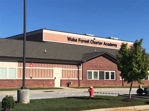 Wake forest charter academy - Nov 8, 2023 · Wake Forest Charter Academy. Claimed. 6 /10. 40 reviews. Public charter school. 767 Students. Grades K-8. 6 /10. GreatSchools Summary Rating. 7/10. Test Scores. above average. 6/10. Student Progress. average. 5/10. Equity. average. Last updated: Nov 08, 2023. Applying. Application deadline. 11/30/2023. What you need to apply. application. 
